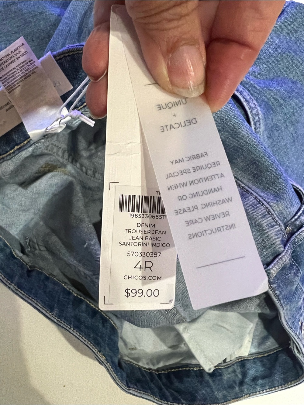 Chicos trouser jeans wide leg high rise size 20 - Picture 6 of 11